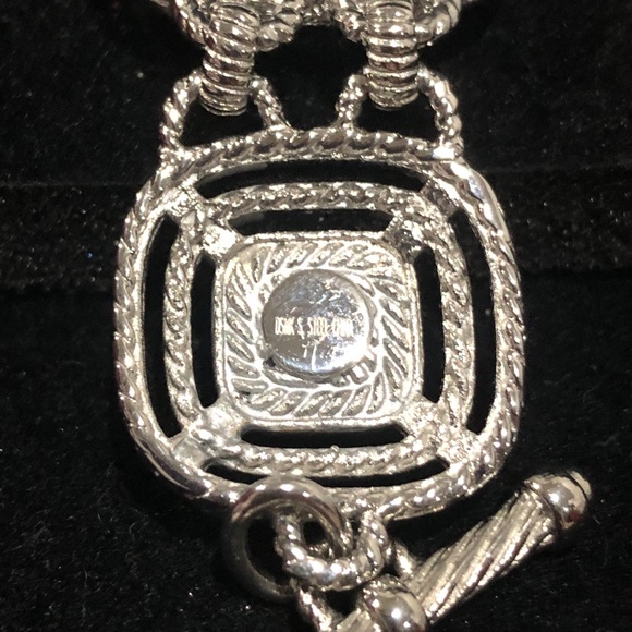 Emma Skye DSMK stainless steel pave crystal bracelet gold trim toggle 7 inch - Picture 6 of 7